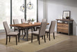 Five Star Furniture - Spring Creek 5-piece Dining Room Set Natural Walnut and Taupe image