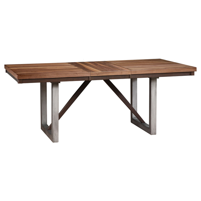 Five Star Furniture - Spring Creek Dining Table with Extension Leaf Natural Walnut