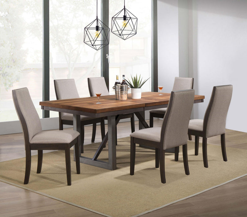 Five Star Furniture - Spring Creek Dining Table with Extension Leaf Natural Walnut