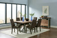 Five Star Furniture - Spring Creek 7-piece Dining Room Set Natural Walnut and Taupe image