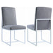 Five Star Furniture - Mackinnon Upholstered Side Chairs Grey and Chrome (Set of 2) image