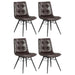 Five Star Furniture - Aiken Upholstered Tufted Side Chairs Brown (Set of 4) image