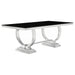 Five Star Furniture - Antoine Rectangular Dining Table Chrome and Black image