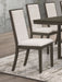 Five Star Furniture - Kelly Upholstered Solid Back Dining Side Chair Beige and Dark Grey (Set of 2) image