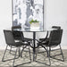 Five Star Furniture - Aviano Round 5-piece Dining Set Gunmetal and Brown image