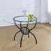 Five Star Furniture - Aviano 48" Round Glass Top Dining Table Clear and Gunmetal image