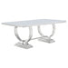 Five Star Furniture - Antoine Rectangle Dining Table White and Chrome image