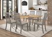 Five Star Furniture - Nogales 7-piece Rectangle Dining Set Acacia and Coastal Grey image