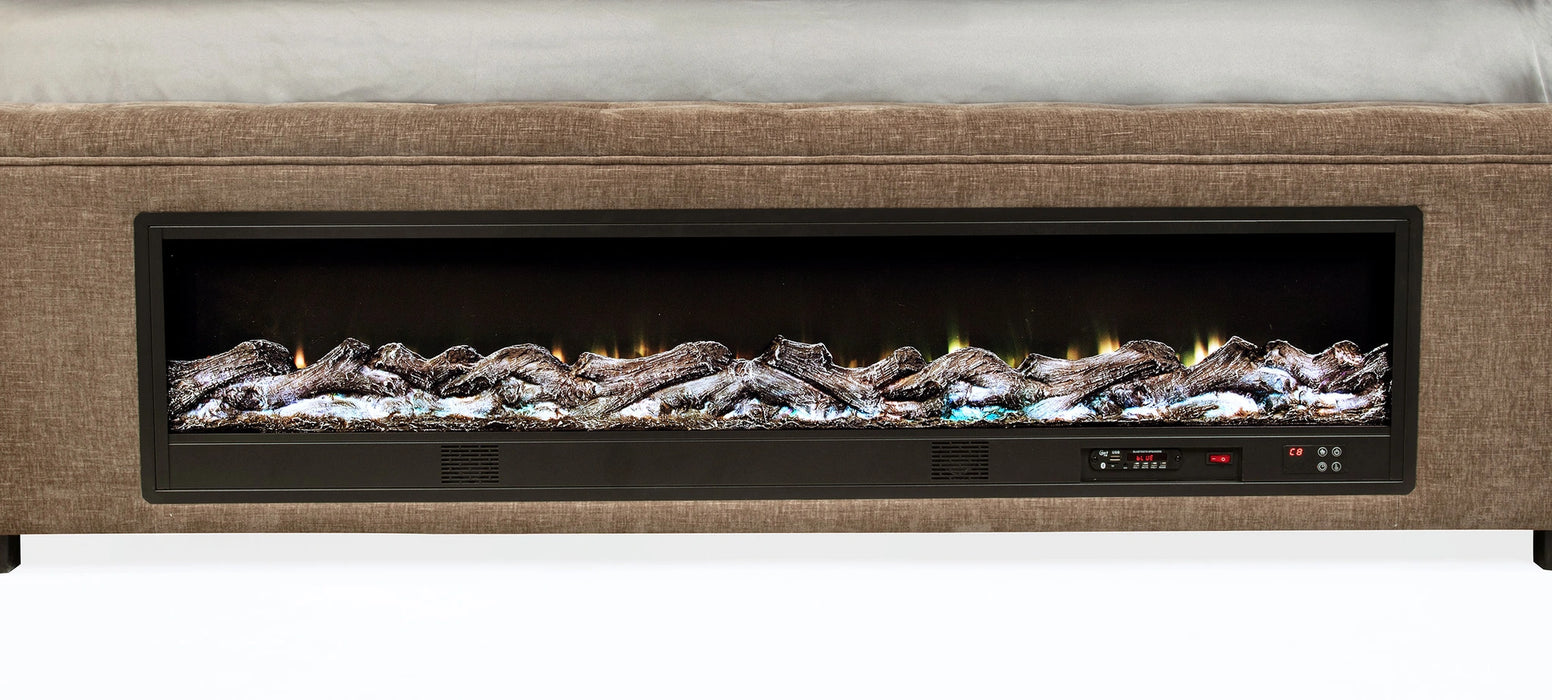 Five Star Furniture - Senna Panel Bed with Bluetooth Speaker and Flame Visualizer