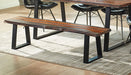 Five Star Furniture - Ditman Live Edge Dining Bench Grey Sheesham and Black image