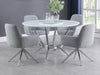 Five Star Furniture - Abby 5-piece Dining Set White and Light Grey image