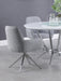 Five Star Furniture - Abby Flare Arm Side Chair Light Grey and Chrome image