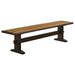 Five Star Furniture - Bexley Trestle Bench Natural Honey and Espresso image