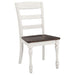 Five Star Furniture - Madelyn Ladder Back Side Chairs Dark Cocoa and Coastal White (Set of 2) image