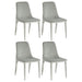 Five Star Furniture - Irene Upholstered Side Chairs Light Grey and Chrome (Set of 4) image