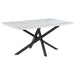 Five Star Furniture - Paulita Rectangular Dining Table White and Gunmetal image