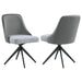 Five Star Furniture - Paulita Upholstered Swivel Side Chairs (Set of 2) Grey and Gunmetal image