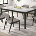 Five Star Furniture - Stevie Rectangular Faux Marble Top Dining Table White and Black image