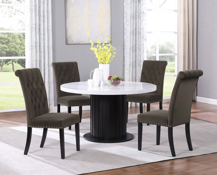 Five Star Furniture - Sherry Rectangular Marble Top Dining Table set