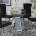 Five Star Furniture - Quinn Hexagon Pedestal Glass Top Dining Table Mirror image