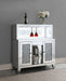 Five Star Furniture - Yvaine 2-door Mirrored Wine Cabinet with Faux Crystal Inlay Silver image