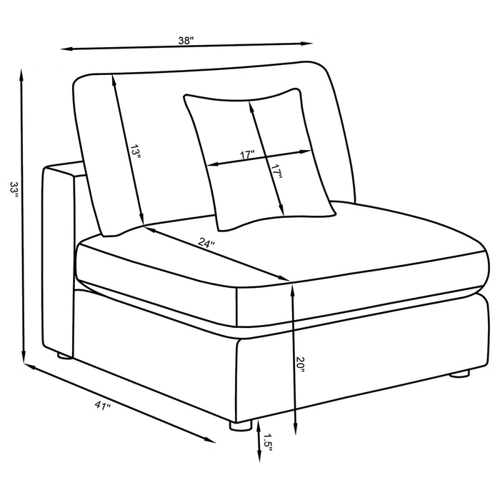 Five Star Furniture - Serene Armless Chair