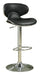 Five Star Furniture - Edenton Upholstered Adjustable Height Bar Stools Black and Chrome (Set of 2) image