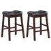 Five Star Furniture - Donald Upholstered Counter Height Stools Black and Cappuccino (Set of 2) image