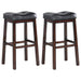 Five Star Furniture - Donald Upholstered Bar Stools Black and Cappuccino (Set of 2) image