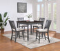 Five Star Furniture - Wiley 5-piece Square Spindle Legs Counter Height Dining Set Beige and Grey image