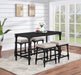 Five Star Furniture - Martina 5-piece Rectangular Spindle Leg Counter Height Dining Set Oatmeal and Black image