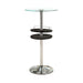 Five Star Furniture - Gianella Glass Top Bar Table with Wine Storage Black and Chrome image