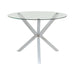 Five Star Furniture - Vance Glass Top Dining Table with X-cross Base Chrome image