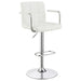 Five Star Furniture - Palomar Adjustable Height Bar Stool White and Chrome image