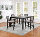 Five Star Furniture - Elodie 5-piece Counter Height Dining Table Set with Extension Leaf Grey and Black image