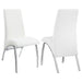 Five Star Furniture - Bishop Upholstered Side Chairs White and Chrome (Set of 2) image