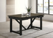 Five Star Furniture - Malia Rectangular Dining Table with Refractory Extension Leaf Black image