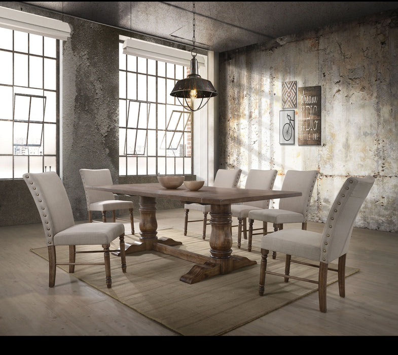 Five Star Furniture - Leventis Weathered Oak Dining Table