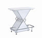 Five Star Furniture - Atoka X-shaped Bar Unit with Wine Bottle Storage Glossy White image