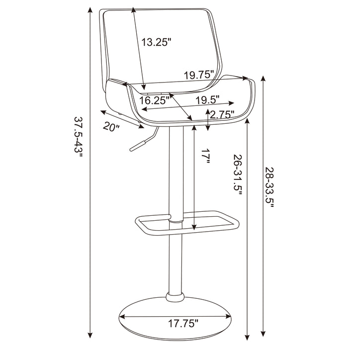 Five Star Furniture - Folsom Adjustable Bar Stool