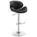 Five Star Furniture - Harris Adjustable Bar Stool Black and Chrome image