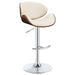 Five Star Furniture - Harris Adjustable Bar Stool Ecru and Chrome image