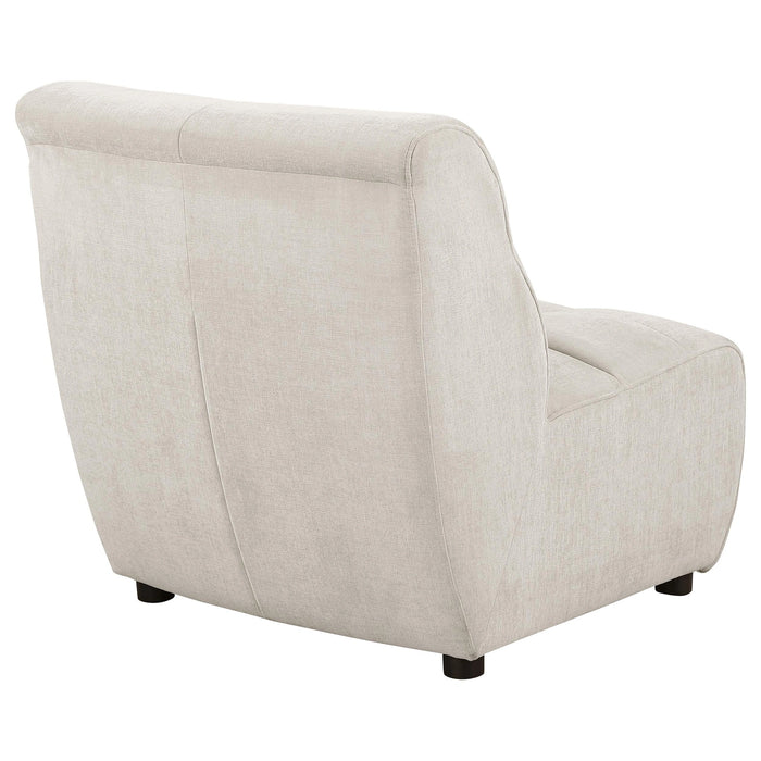 Five Star Furniture - Charlotte Upholstered Curved Armless Chair Ivory