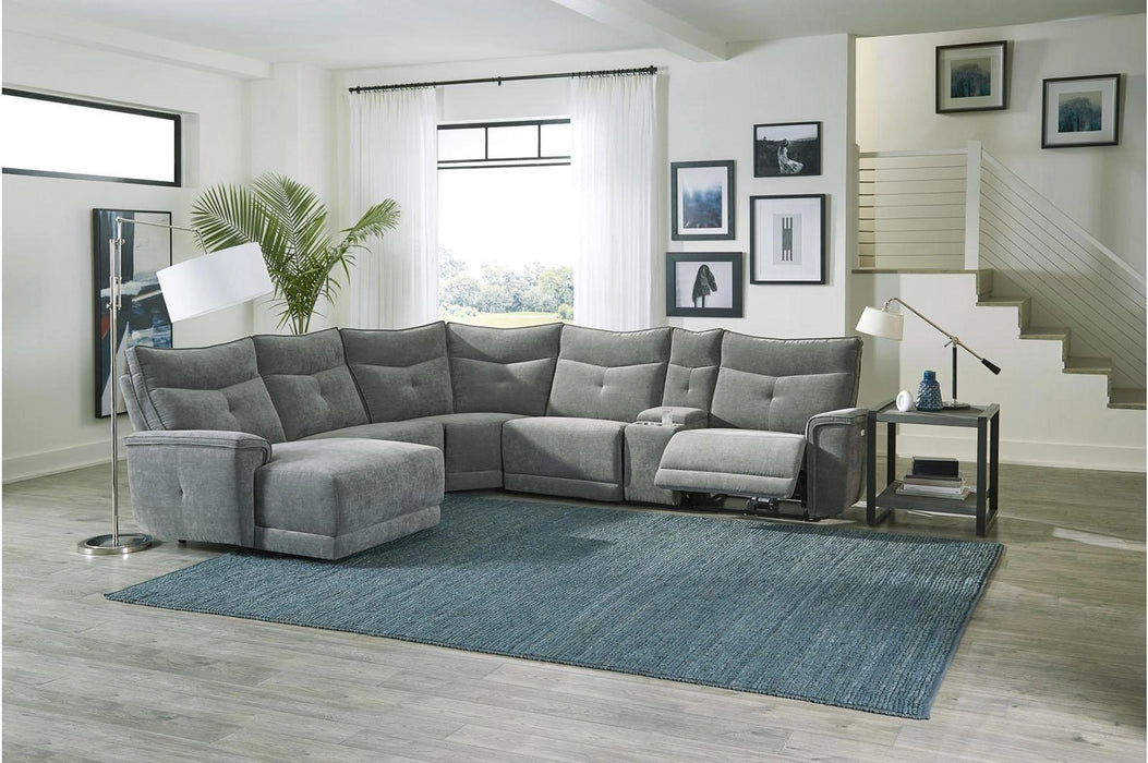 Five Star Furniture - Tesoro Left Side Chaise in Dark Gray 9509DG-5L