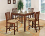 Five Star Furniture - Jardin 5-piece Counter Height Dining Set Red Brown and Tan image