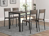 Five Star Furniture - Lana 5-piece Rectangular Dining Table Set Dark Brown and Matte Black image