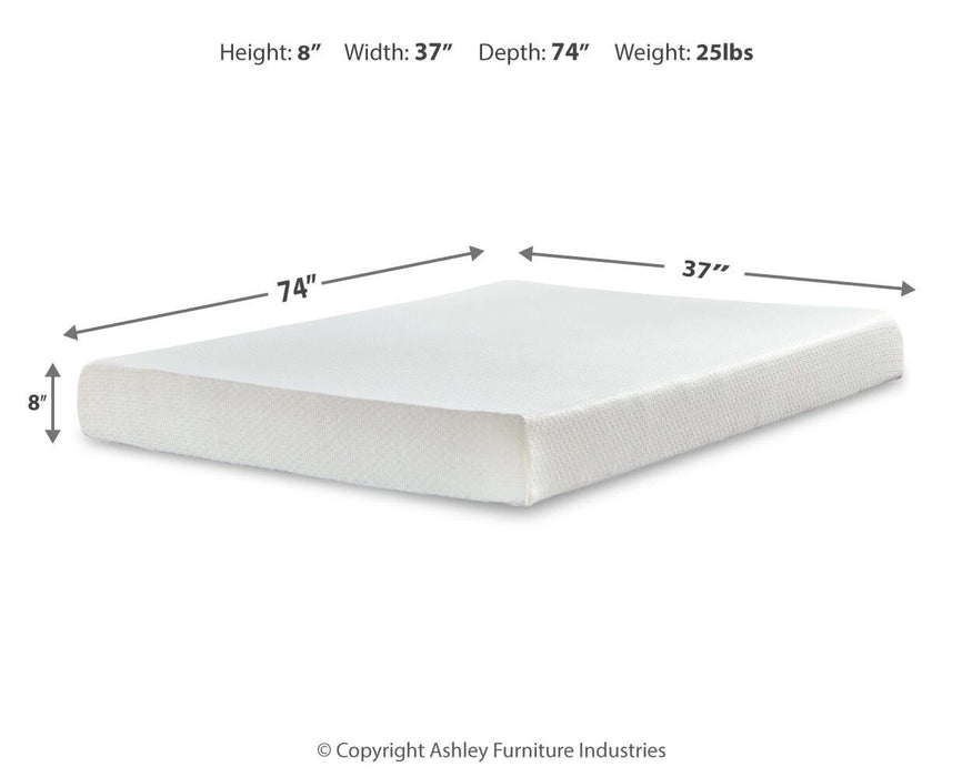 Five Star Furniture - Chime 8 Inch Memory Foam Mattress in a Box