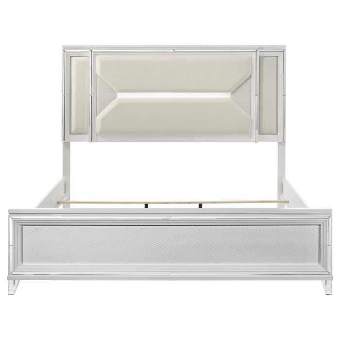 Five Star Furniture - Marmore Panel Bed with LED Lighting