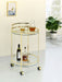 Five Star Furniture - Chrissy 2-tier Round Glass Bar Cart image