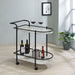 Five Star Furniture - Desiree 2-tier Bar Cart with Casters Black image